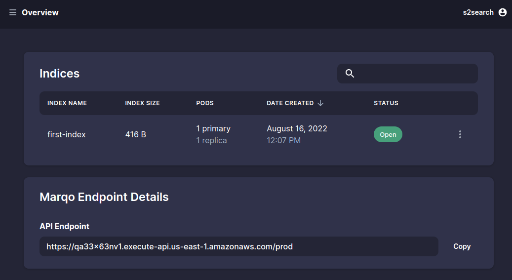 Overview Page